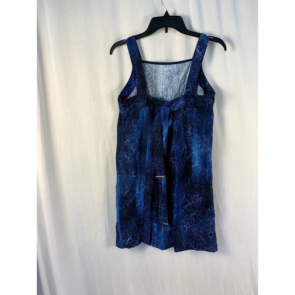 DKNY Petite Faded-Print Square-Neck Mini Shift Dress Indigo Blue – Size 6P – NWT - Picture 2 of 6
